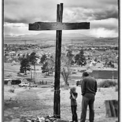 Parker Evangelical Presbyterian Church - Reflecting at the cross behind the church.