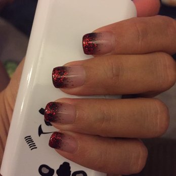 Charming Nails - Black n red ombré by Julie - Nail Salons Near Me - Las Vegas, Nevada Charming Nails - Black n red ombré by Julie - Nail Salons Near Me - Las Vegas, Nevada