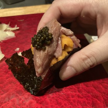 Wagyu Room - The "Big Mac", an optional last bite with both uni and toro. - Sushi Bars Near Me - New York, New York Wagyu Room - The "Big Mac", an optional last bite with both uni and toro. - Sushi Bars Near Me - New York, New York
