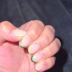 Noire The Nail Bar - The green has started to chip off here too, it hasn't even been a week.