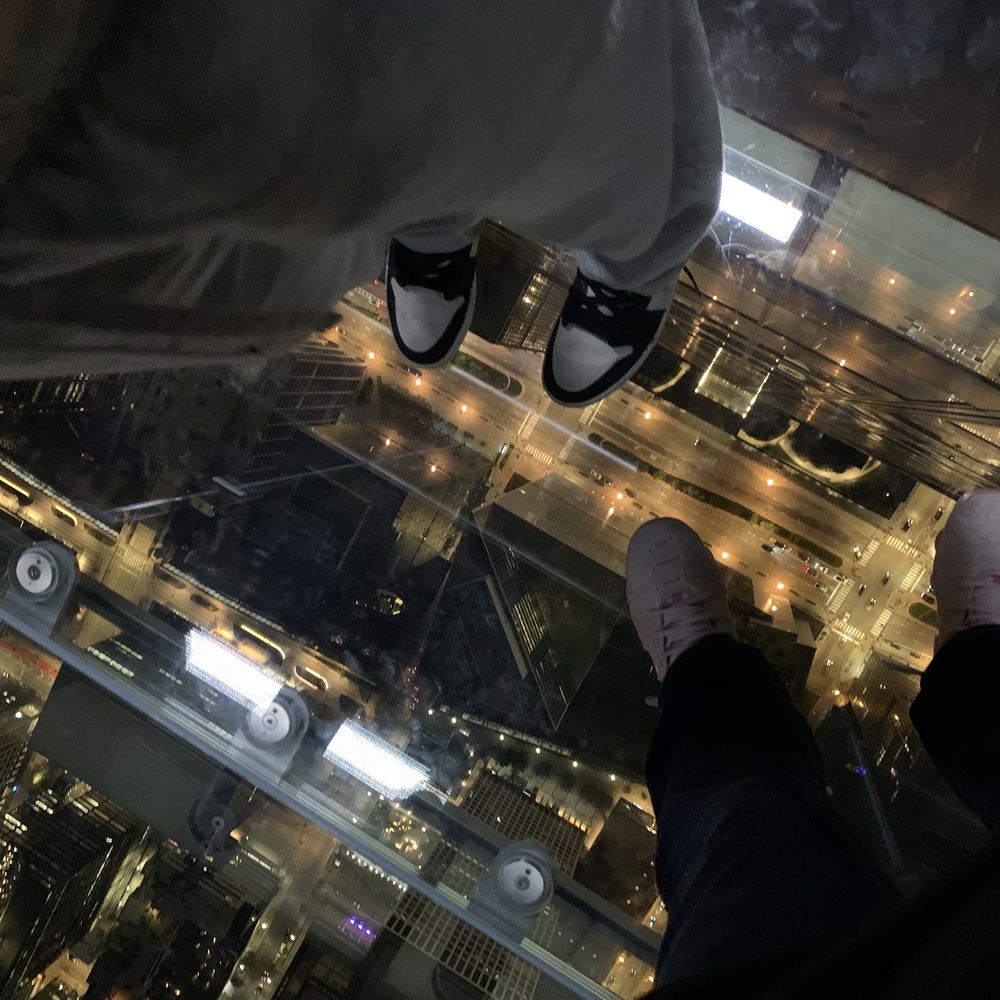 Skydeck - Looking down. We did it - Observatories Near Me - Chicago, Illinois