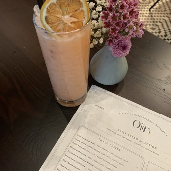 Olin Bar & Kitchen - Cocktail with orange sherbet! - New American Near Me - Detroit, Michigan Olin Bar & Kitchen - Cocktail with orange sherbet! - New American Near Me - Detroit, Michigan