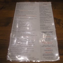 Front of menu~