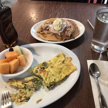 The Jagged Fork - I can't believe the omelette comes with TWO full size pancakes! - Breakfast & Brunch Near Me - Grosse Pointe, Michigan The Jagged Fork - I can't believe the omelette comes with TWO full size pancakes! - Breakfast & Brunch Near Me - Grosse Pointe, Michigan