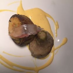 Osteria Al Paese - Carciofi ripieni su salsa carbonara