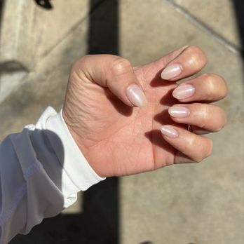 Prestige Nails - Beige with chrome Gel-X - Nail Salons Near Me - Oceanside, California Prestige Nails - Beige with chrome Gel-X - Nail Salons Near Me - Oceanside, California
