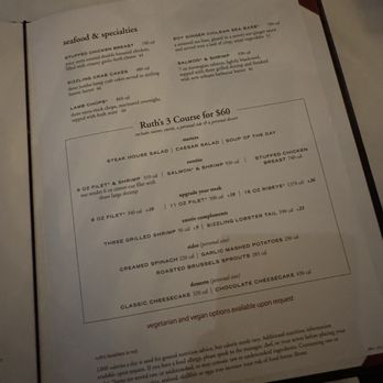 Ruth's Chris Steak House - 3 course menu - Steakhouses Near Me - Washington, DC, District of Columbia Ruth's Chris Steak House - 3 course menu - Steakhouses Near Me - Washington, DC, District of Columbia
