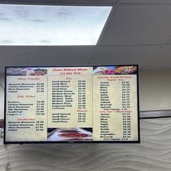 Chase Bakery - Menu 2024