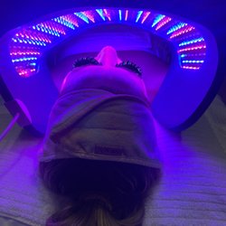 Glow with Grace K Esthetics - Blue light wavelength is good for killing acne causing bacteria on the skin.