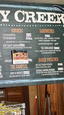 Menu photo 4 Woody Creek Bar-B-Q Springtown, TX