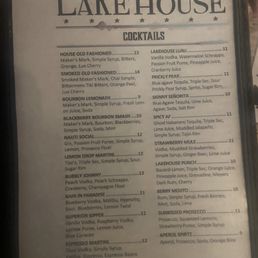 Cocktail menu