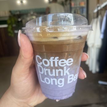 CoffeeDrunk - Blueberry brown sugar latte with expresso - Coffee & Tea Near Me - Long Beach, California CoffeeDrunk - Blueberry brown sugar latte with expresso - Coffee & Tea Near Me - Long Beach, California