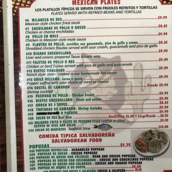 Tacos Abuelo's - a mexican menu - Mexican Near Me - Dallas, Texas