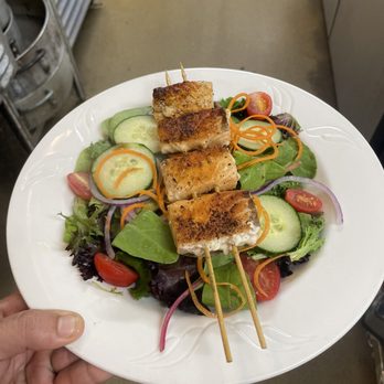 LinkSide Cafe - a plate of salad with tofu - American Near Me - Punta Gorda, Florida LinkSide Cafe - a plate of salad with tofu - American Near Me - Punta Gorda, Florida