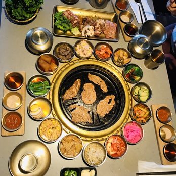 Kook Korean BBQ - Combo A with 15 complimentary banchan (free refills) and lettuce, rice, and spicy tofu beef seafood soup (not pictured) - Korean Near Me - Vancouver, British Columbia Kook Korean BBQ - Combo A with 15 complimentary banchan (free refills) and lettuce, rice, and spicy tofu beef seafood soup (not pictured) - Korean Near Me - Vancouver, British Columbia