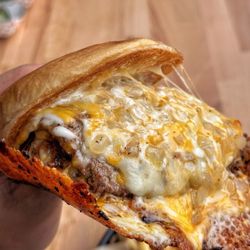 Krunch Burger - Double Krunch Burger with grilled onions (Instagram: foodwithbros)