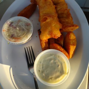 Wooden Chicken Pub - Half of an already partially-demolished order of fish and chips (split with the wife, as it was too much for either of us), but so good! - New American Near Me - Portland, Oregon