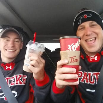 Tim Hortons - two men in the back of a car - Donuts Near Me - Crossfield, Alberta Tim Hortons - two men in the back of a car - Donuts Near Me - Crossfield, Alberta