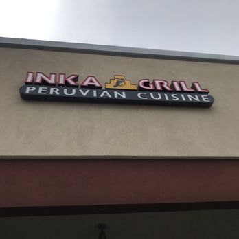 Inka Grill - The Outside Sign On The Face Of The Building. - Peruvian Near Me - Lake Forest, California