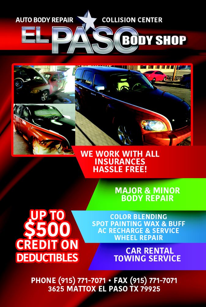 EL PASO BODY SHOP - 3625 Mattox St, El Paso, Texas - Body Shops - Phone