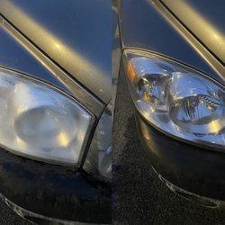 Big Wave Auto Detailing - A quick little headlight restoration! 30 minutes later they look like the day the car drove off the lot!