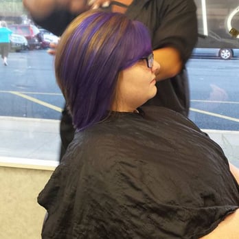 Taylor's - The awesome purple highlights by Tina - Hair Salons Near Me - Washington, New Jersey Taylor's - The awesome purple highlights by Tina - Hair Salons Near Me - Washington, New Jersey