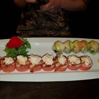 Sushi Train - Cupid and Rainbow roll. Really good. - Sushi Bars Near Me - Romeoville, Illinois