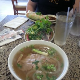 Small pho tai and goi cuon Small pho tai and goi cuon