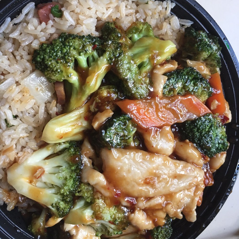 Lunch special. Chicken and broccoli. Lunch special. Chicken and broccoli.