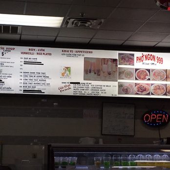 Pho Ngon 999 - menus and prices on the wall - Vietnamese Near Me - Grand Prairie, Texas Pho Ngon 999 - menus and prices on the wall - Vietnamese Near Me - Grand Prairie, Texas