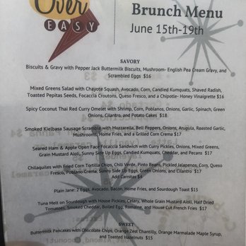 Over Easy - Menu for the week - Breakfast & Brunch Near Me - Medford, Oregon Over Easy - Menu for the week - Breakfast & Brunch Near Me - Medford, Oregon