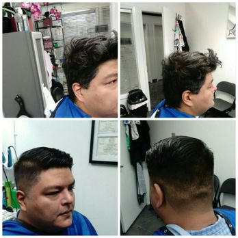 Royal Ts Hair Studio - Man's Pompadour variation - Hair Salons Near Me - Houston, Texas Royal Ts Hair Studio - Man's Pompadour variation - Hair Salons Near Me - Houston, Texas