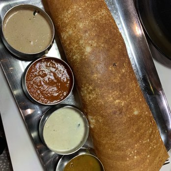 Hyderabad House - Masala dosa with chutneys - Indian Near Me - Hoover, Alabama Hyderabad House - Masala dosa with chutneys - Indian Near Me - Hoover, Alabama