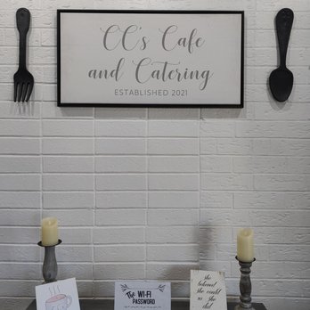 CC's Cafe and Catering - a table with candles and menus - Cafes Near Me - Denver, North Carolina