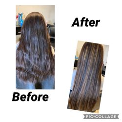 Zen Salon - Samprada's hair before and after!