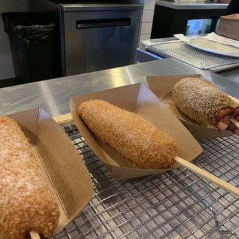 Mochinut - all mozzarella / original / squid ink - Hot Dogs Near Me - Cerritos, California