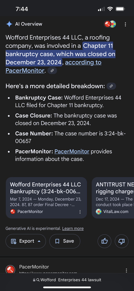 Slide of Wofford Roofing