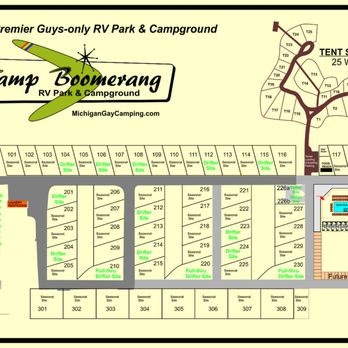 Camp Boomerang - map of camp boomarang - Campgrounds Near Me - Orleans, Michigan