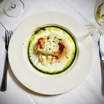 Al Biernat's Oak Lawn - Chilean Sea Bass over lobster risotto with a pesto aioli - Steakhouses Near Me - Dallas, Texas
