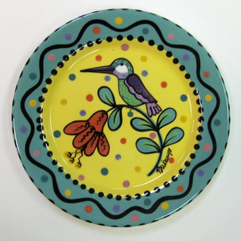 Chris Bubany Studio - 9" Hummingbird plate - Home Decor Near Me - TUCSON, Arizona Chris Bubany Studio - 9" Hummingbird plate - Home Decor Near Me - TUCSON, Arizona