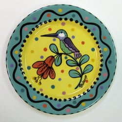9" Hummingbird plate