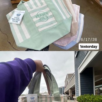 Trader Joe's - Trader Joe's striped mini totes - Grocery Near Me - San Diego, California Trader Joe's - Trader Joe's striped mini totes - Grocery Near Me - San Diego, California