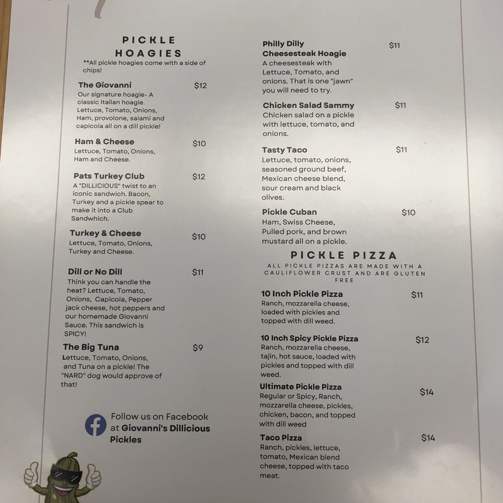 Giovanni's DILLicious Pickles - Delis Near Me - Croydon, Pennsylvania