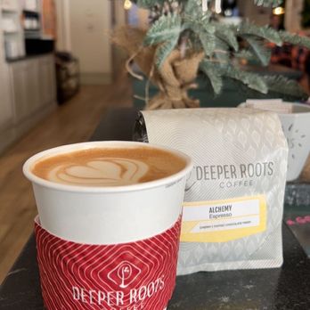 Deeper Roots Coffee - Peppermint latte - Coffee & Tea Near Me - Cincinnati, Ohio