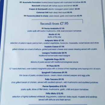 Signor Valentino - The "express lunch" menu - Italian Near Me - Cardiff, CRF