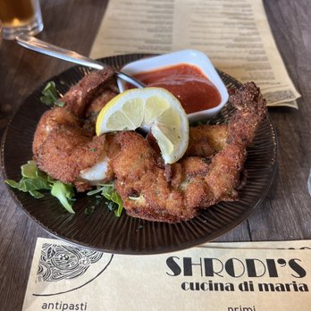 Shrodi's - Cucina di Maria - Shrimp wrapped in fried zucchini!!! So good. - Italian Near Me - Pittsburgh, Pennsylvania