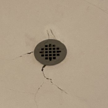 Comfort Suites Mobile East Bay - Cracks in the roll-in shower floor. VERY spongy and dangerous. Shower floor also VERY slippery. - Hotels Near Me - Daphne, Alabama Comfort Suites Mobile East Bay - Cracks in the roll-in shower floor. VERY spongy and dangerous. Shower floor also VERY slippery. - Hotels Near Me - Daphne, Alabama