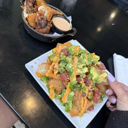 Poke nachos and Philly rolls Poke nachos and Philly rolls