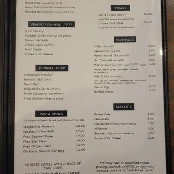 Maria's Family Restaurant - Lunch menu 2025 - Italian Near Me - Euclid, Ohio Maria's Family Restaurant - Lunch menu 2025 - Italian Near Me - Euclid, Ohio