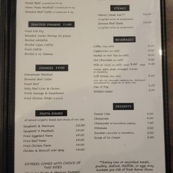 Maria's Family Restaurant - Lunch menu 2025
